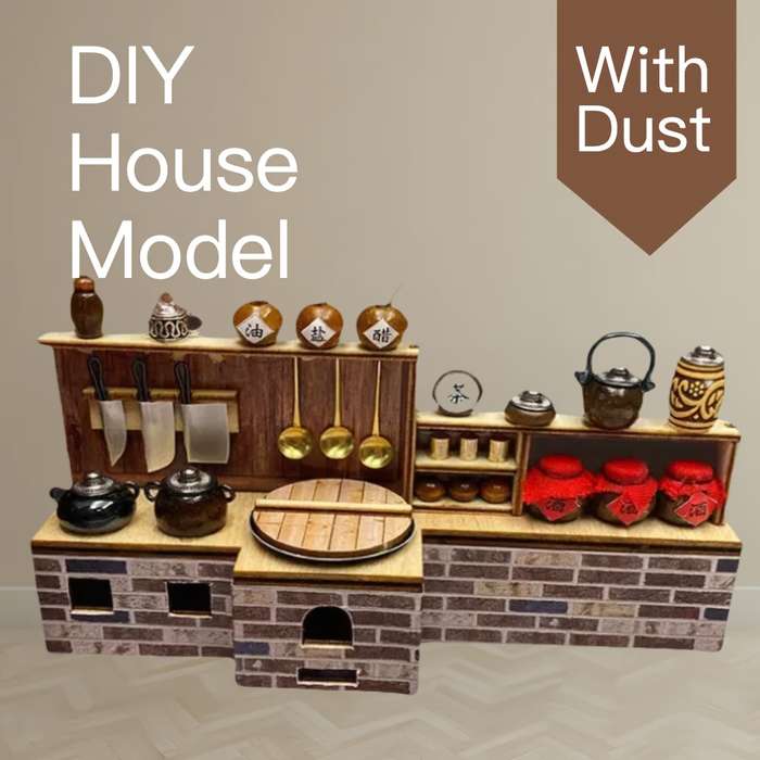 Building Toy Architectural Model Toy Set Model Material Kit & Dust Cover