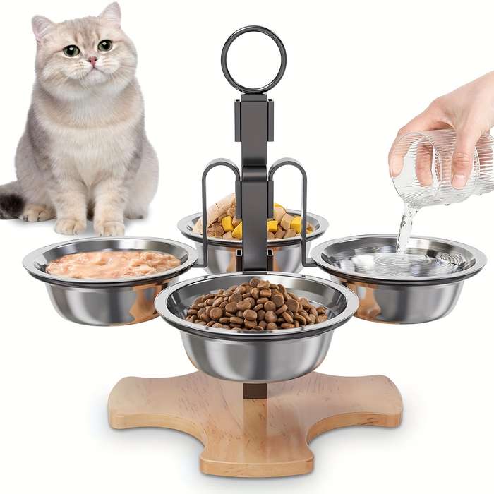 Pet Supplies Style Four Sided Lifting Pet Bowl