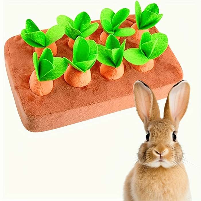 Pet Supplies Quantity 8  Hole Rabbit Carrot Toy