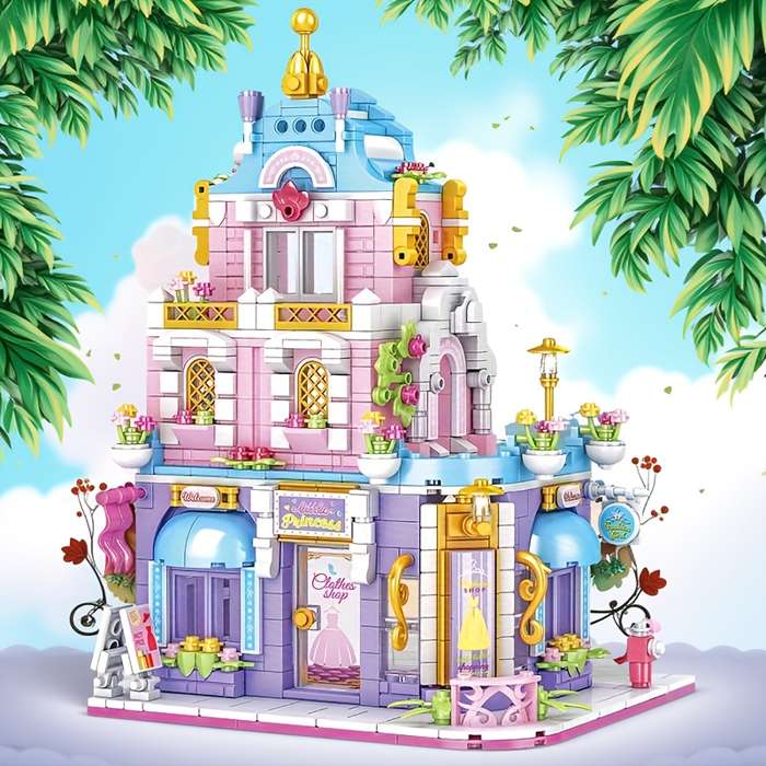 Building Toy Architectural Model Toy Set Model Clothing Store Building Blocks