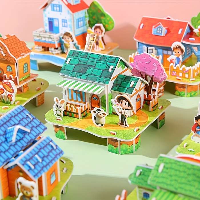 Building Toy Architectural Model Toy Set Model 3Pcs Random Styles