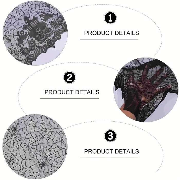 Halloween tablecloth decoration color Black size 120x160cm 47x63in