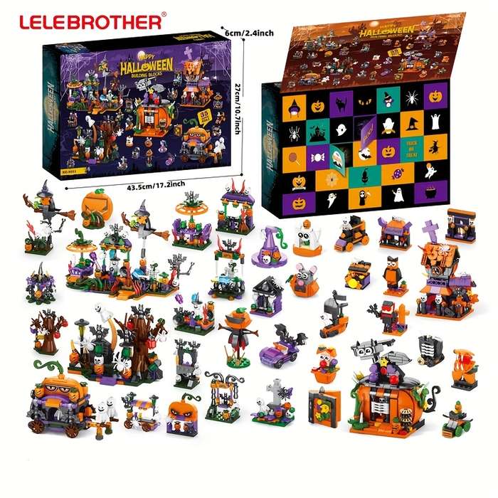 Building Toy Architectural Model Toy Set Style Halloween Blind Box Edition 1057Pcs [Gift Box]