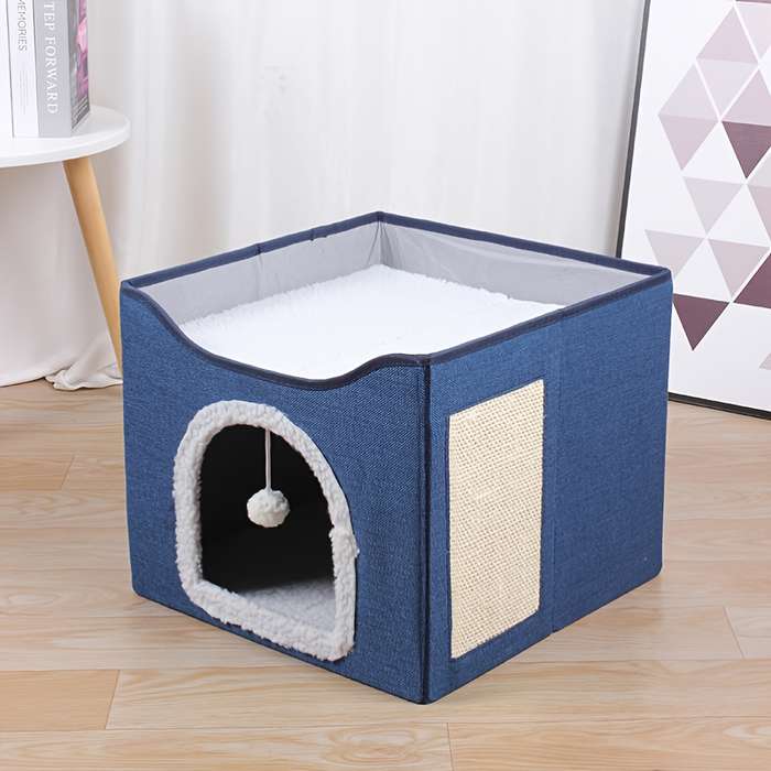 Pet Supplies Color Cat Bed Classic Style Blue
