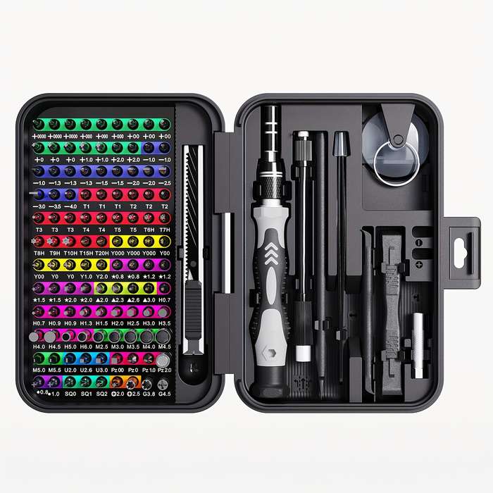 Screwdriver Bit Tool Set Color Black 132 In 1