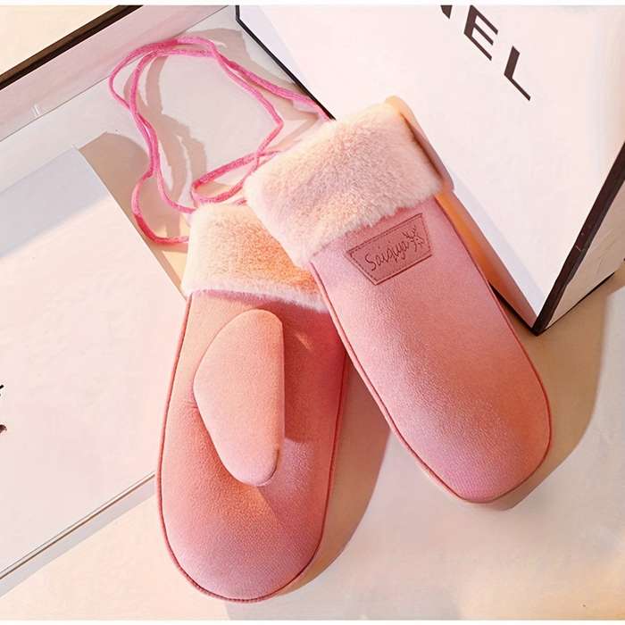 Winter Gloves Color Pink