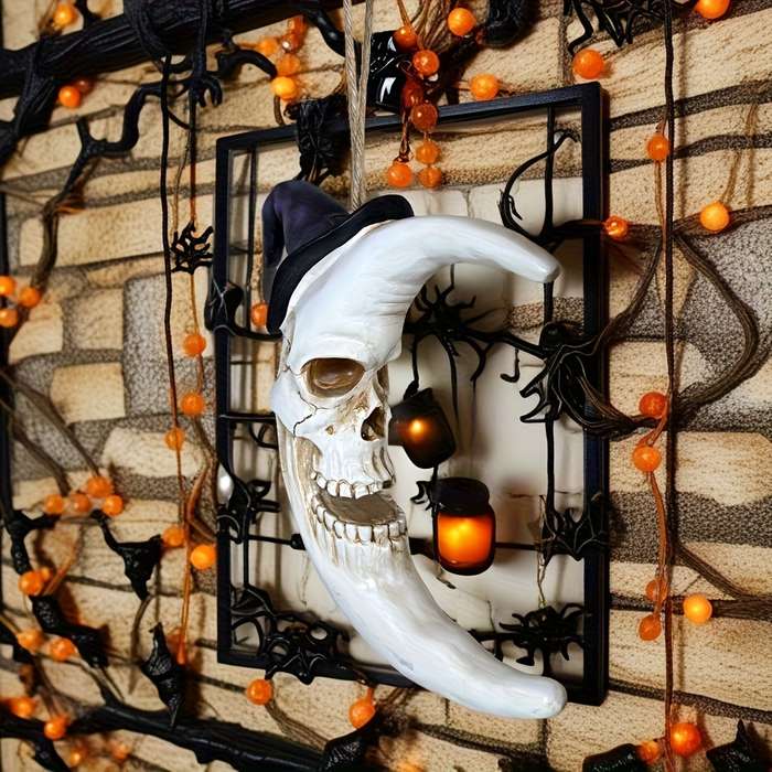 Halloween Decorations Items Skull Moon