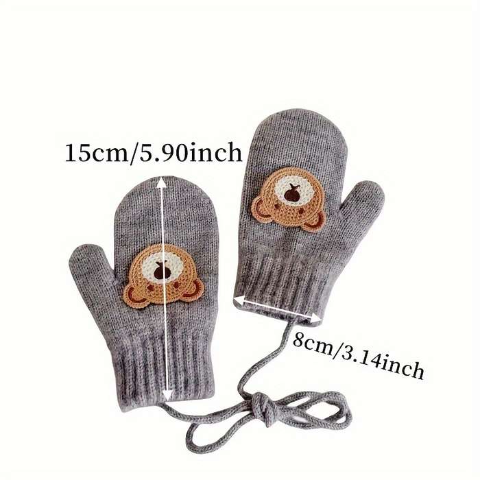 Winter Gloves Color Khaki Size 1 To 6 Years Old