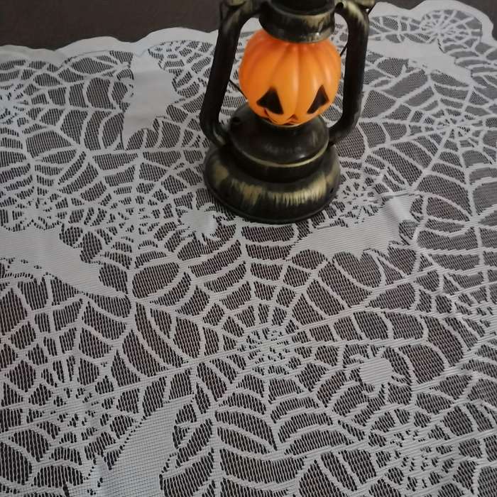 Halloween tablecloth decoration color grey size 98x81cm