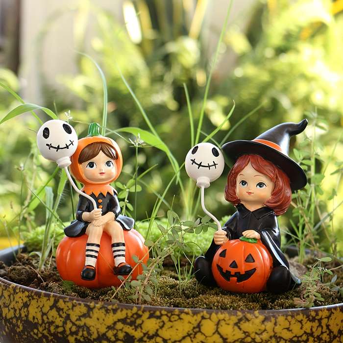 Halloween Decorations Color Skull Balloon Witch Set Of Two
