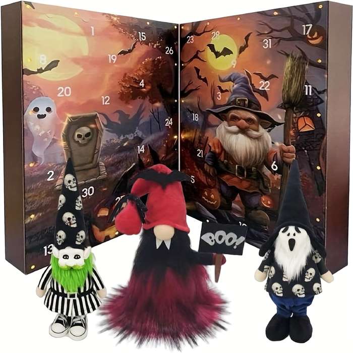 Halloween Decorations Color Set Of 24 Gnomes