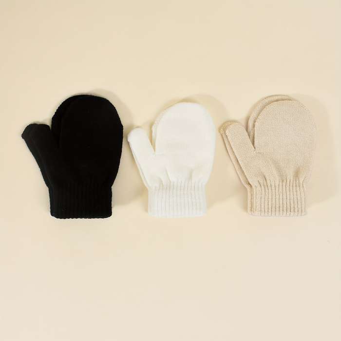 Winter Gloves Color White Add Khaki Add Light Pink Size 1 To 3Y