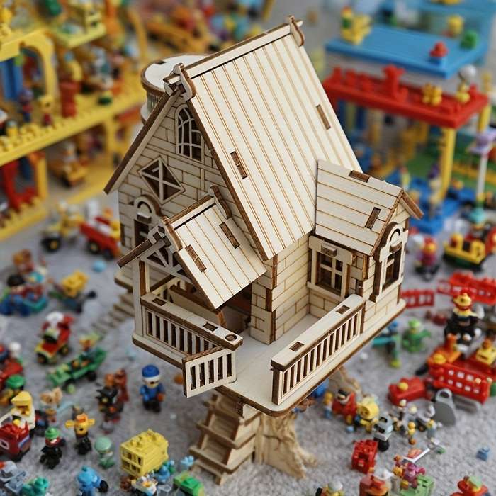 Building Toy Architectural Model Toy Set Model Beautiful Old Tree House