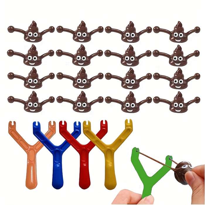 Slingshot Color Slingshot Rack  Add  Poop Bomb 16Pcs