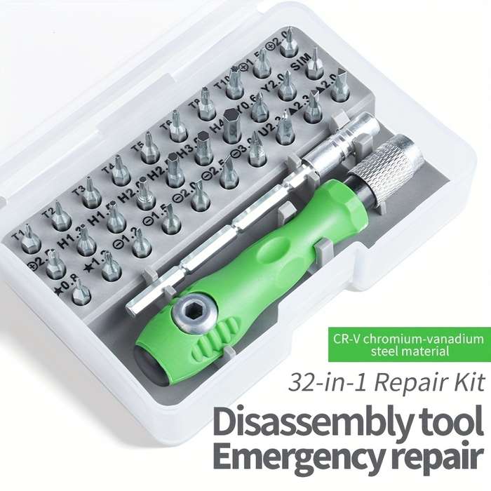 Screwdriver Bit Tool Set Color 32 In 1 Grey Screwdriver Set