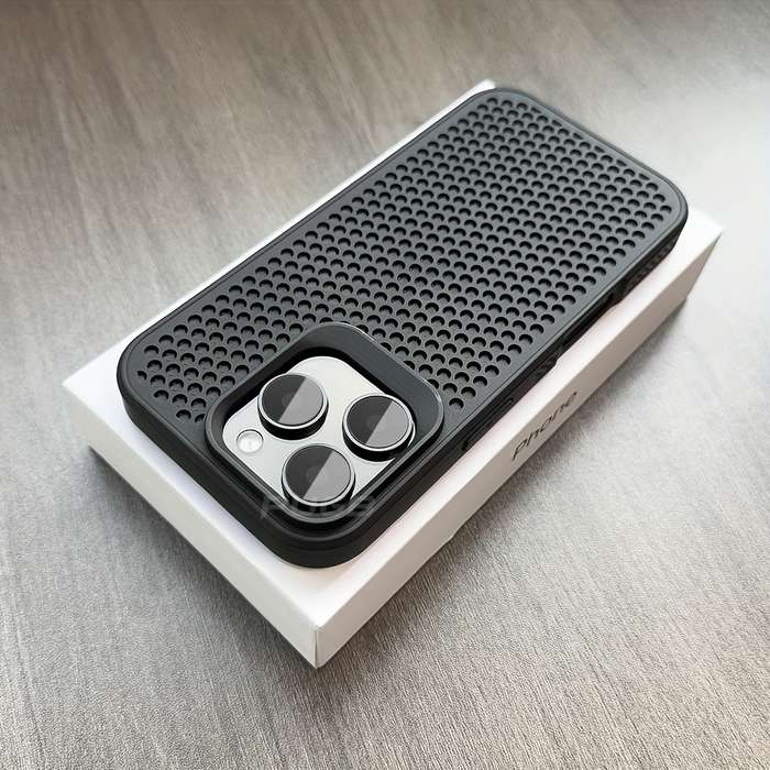 1Pc Black For iPhone 15 Plus Heat Dissipation Phone Case
