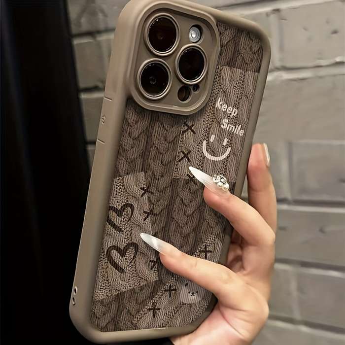 1Pc Brown For iPhone 15 Pro Max Phone Case Phone Cover