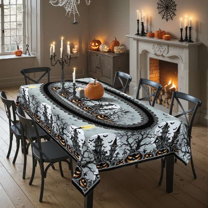 Halloween tablecloth decoration size 152 x 152cm or 60 x 60inch