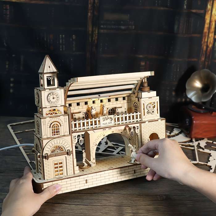 Building Toy Architectural Model Toy Set Style Railway Station