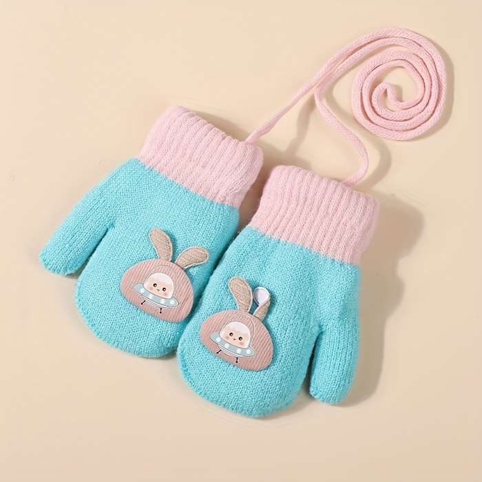 Winter Gloves Color Light Grey Size 0 To 3Y