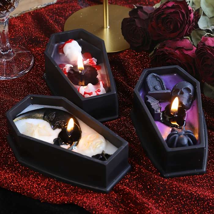 Halloween Decorations Color Skull Coffin
