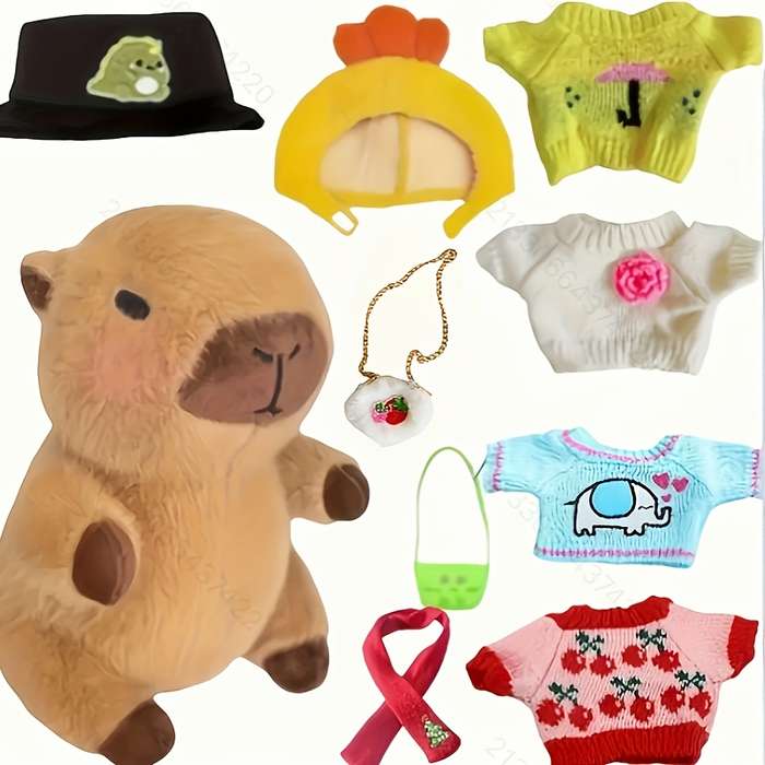 Toy Doll Color Brown 10Pcs Plush Toys