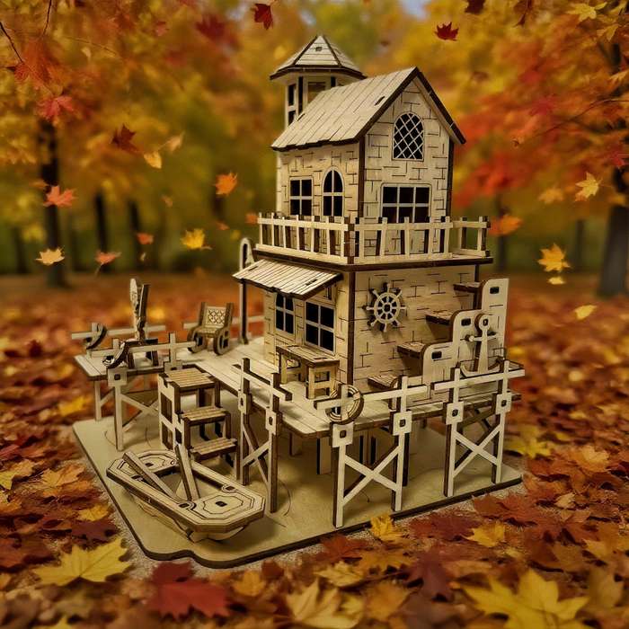 Building Toy Architectural Model Toy Set Items Fisherman S Hut