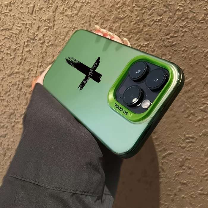 1Pc Mixed Color  For iPhone 11 Pro Max Cross Pattern Phone Case