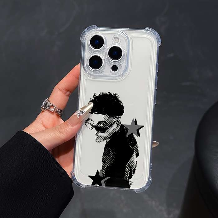 1Pc Mixed Color  For iPhone 13 Pro Max Rapper Design Phone Case
