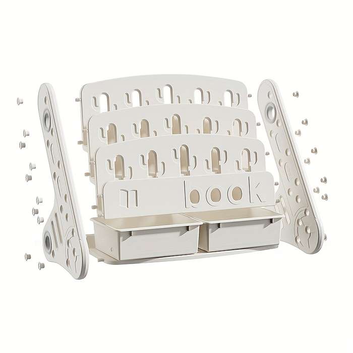 Storage And Organizationcolor Khaki Model 4 Tier Bookshelf