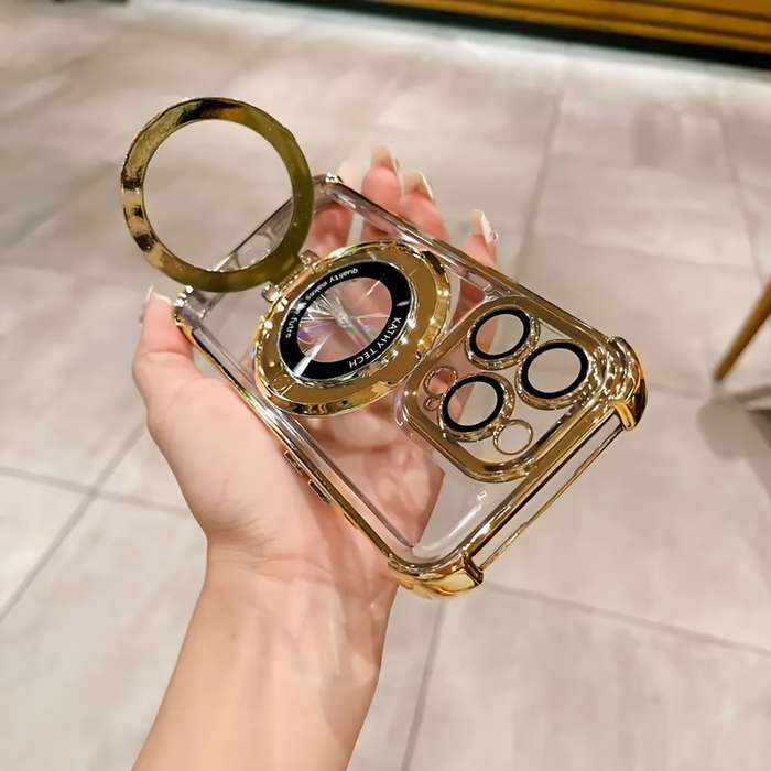 1Pc Golden For iPhone 16 Pro Max Phone Case Phone Cover