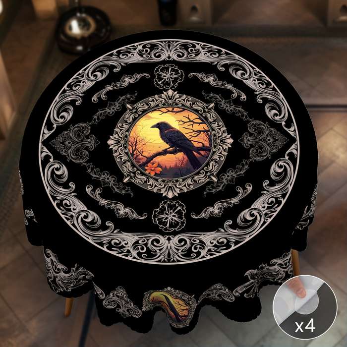 Halloween tablecloth decoration size Round 60x60in 152x152cm