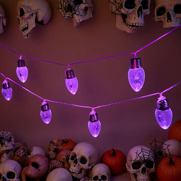 Halloween Decorations Color Light Purple Model 2 Meters 10 Lights