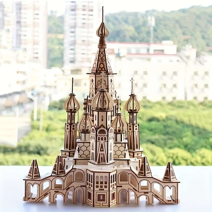 Building Toy Architectural Model Toy Set Items 3D Wooden Jigsaw Puzzle