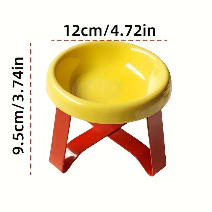 Pet supplies color Yellow Bowl  Add  Red Rack
