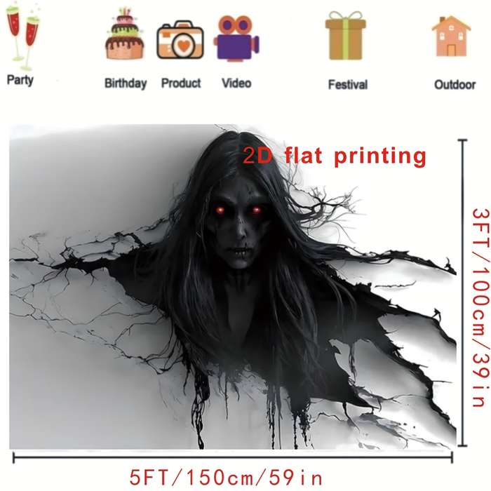 Halloween Decorations Size 6 X 4Ft  180 X 120Cm