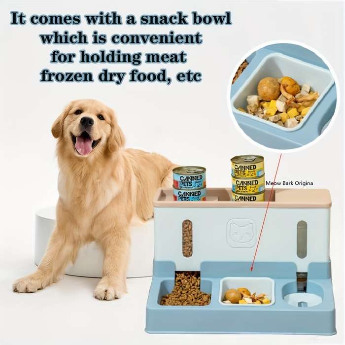 Pet Supplies Color Dark Blue Automatic Feeder Set