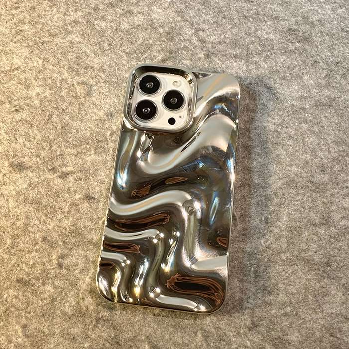 1Pc Silvery For iPhone 15 Pro Max Phone Case Phone Cover