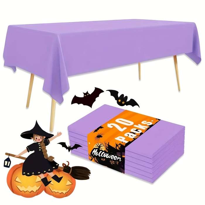 Halloween tablecloth decoration color Red Halloween Tablecloth Pack of 20 size 137 x 183
