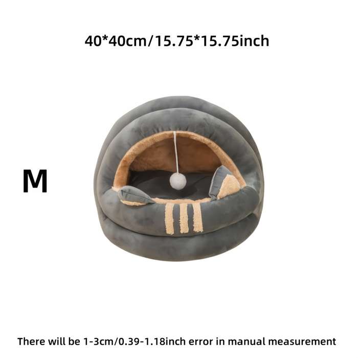 Pet Supplies Color Enclosed Cat Bed Gray Size 40 X 40Cm