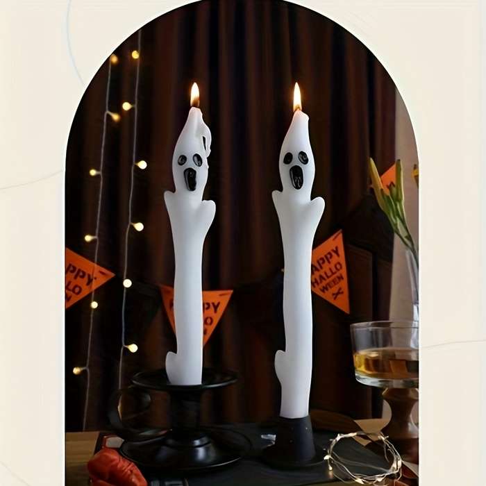 Halloween Decorations Color 2 White Ghost Sticks