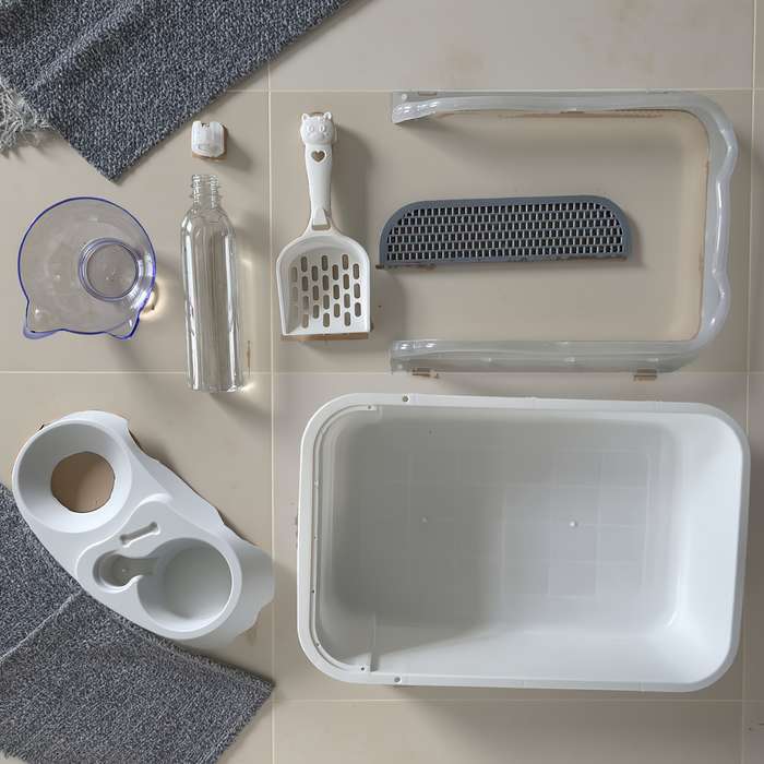 Pet supplies Items Extra Large Cat Litter Scoop and Self    Filling Food Bowl Set