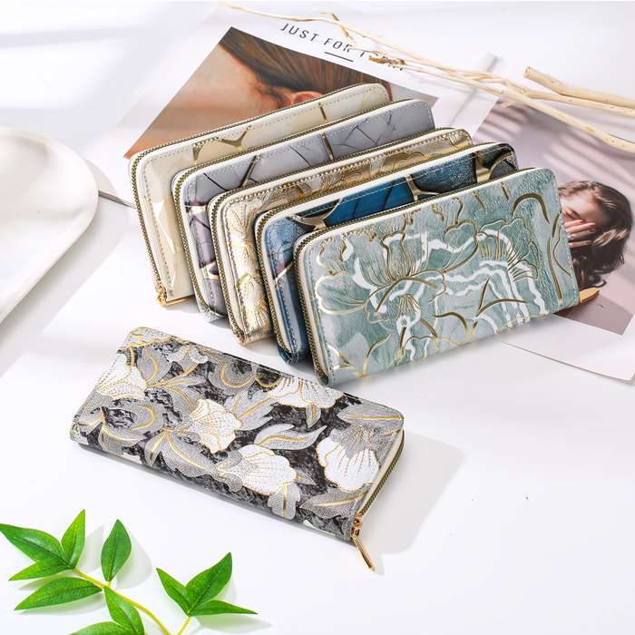 1pc Fashion Trend Women'S National Style Color Printing Coin Wallet 2025 Large Capacity Storage Bag