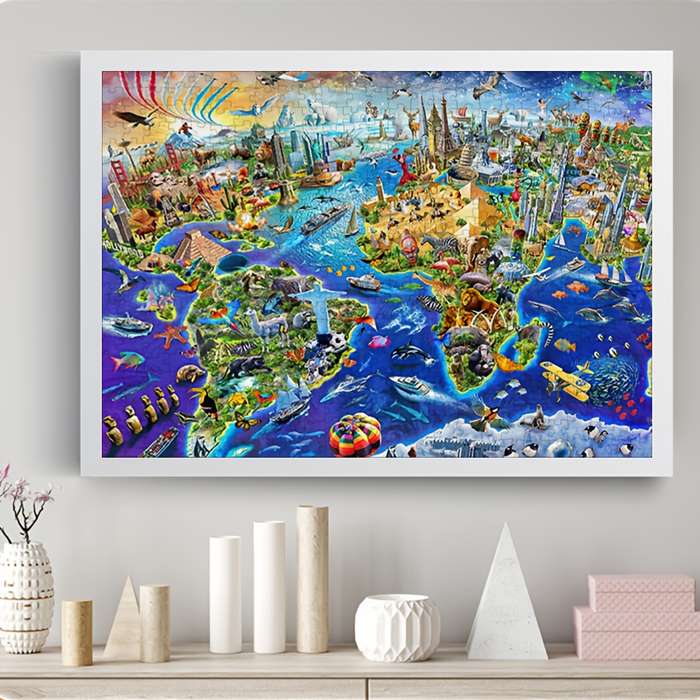 1000pcs World Landmarks Art Painting Puzzles Paper Puzzles New Year Valentine'S Day B