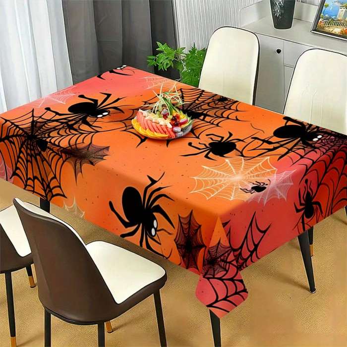 Halloween tablecloth decoration color Orange size 140cm x 240cm