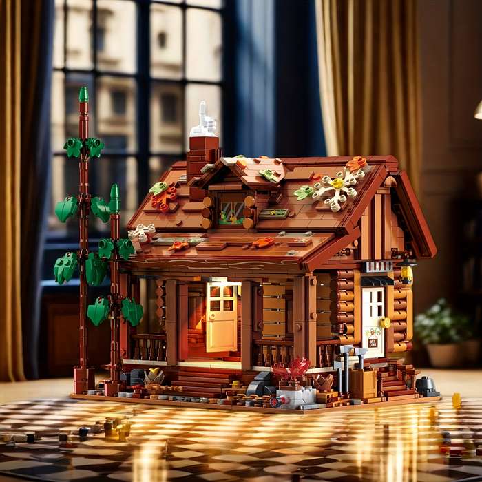 Building Toy Architectural Model Toy Set Quantity 1969Pcs Forest Cabin