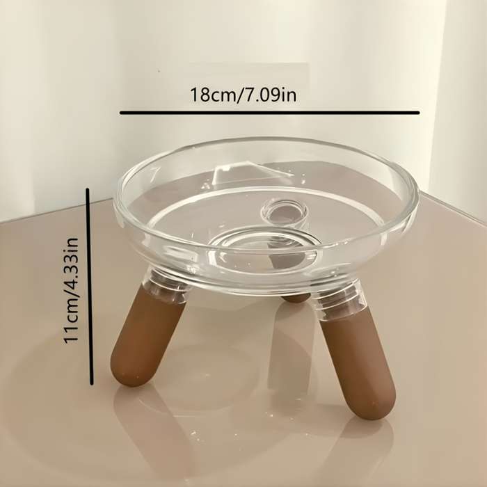 Pet supplies Model Transparent bowl  Add  light    colored shelf