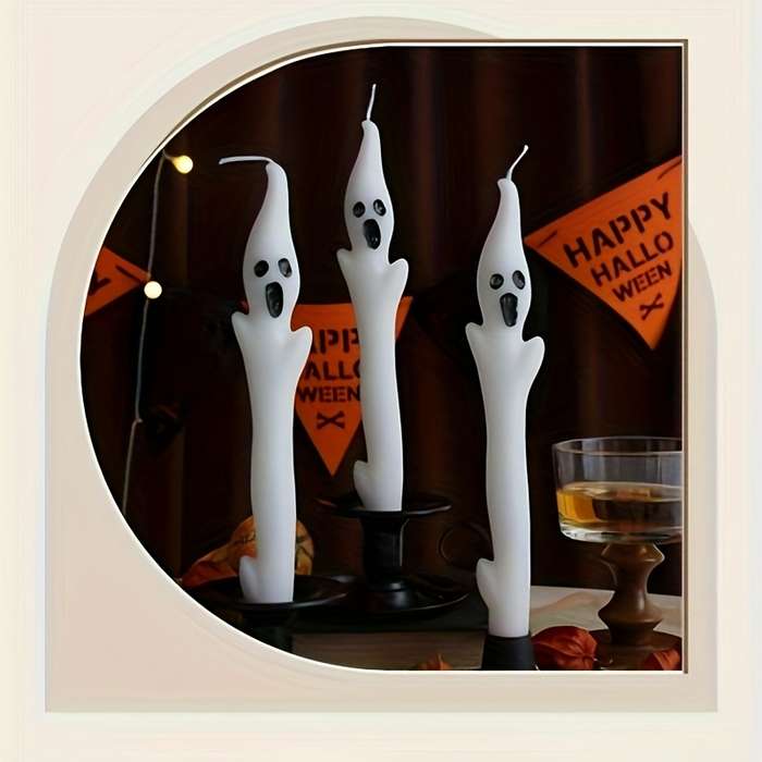 Halloween Decorations Color 2 White Ghost Sticks