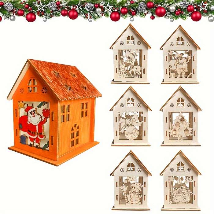 Building Toy Architectural Model Toy Set Items Holiday Season House 6 Pack