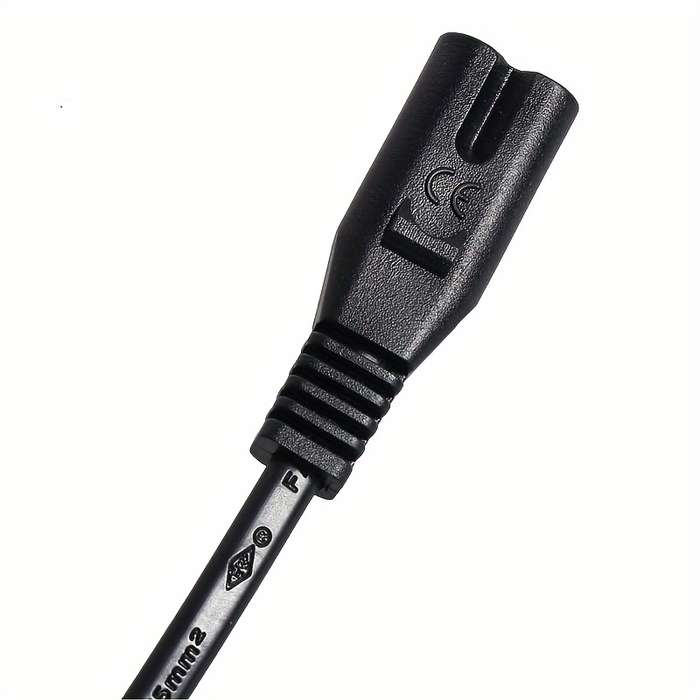 1pc 2.2m 8K Cable Mcbazel Power Cord with EU Plug C7 Dual Pole for PS5 PS4 PS3 Xbox Series B